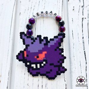 Gengar Perler Bracelet | Pokémon | Ghost Spooky | Rave Kandi